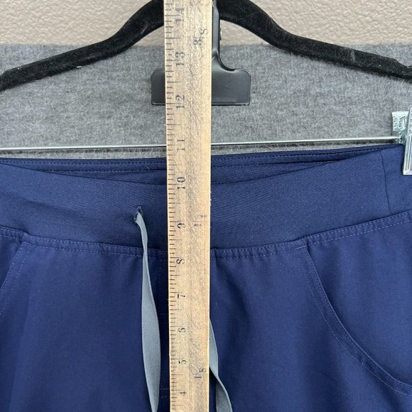 Figs Scrub Pants Womens Small Petite Blue High Waisted 2.0 Yoga Waistband - Picture 3 of 13